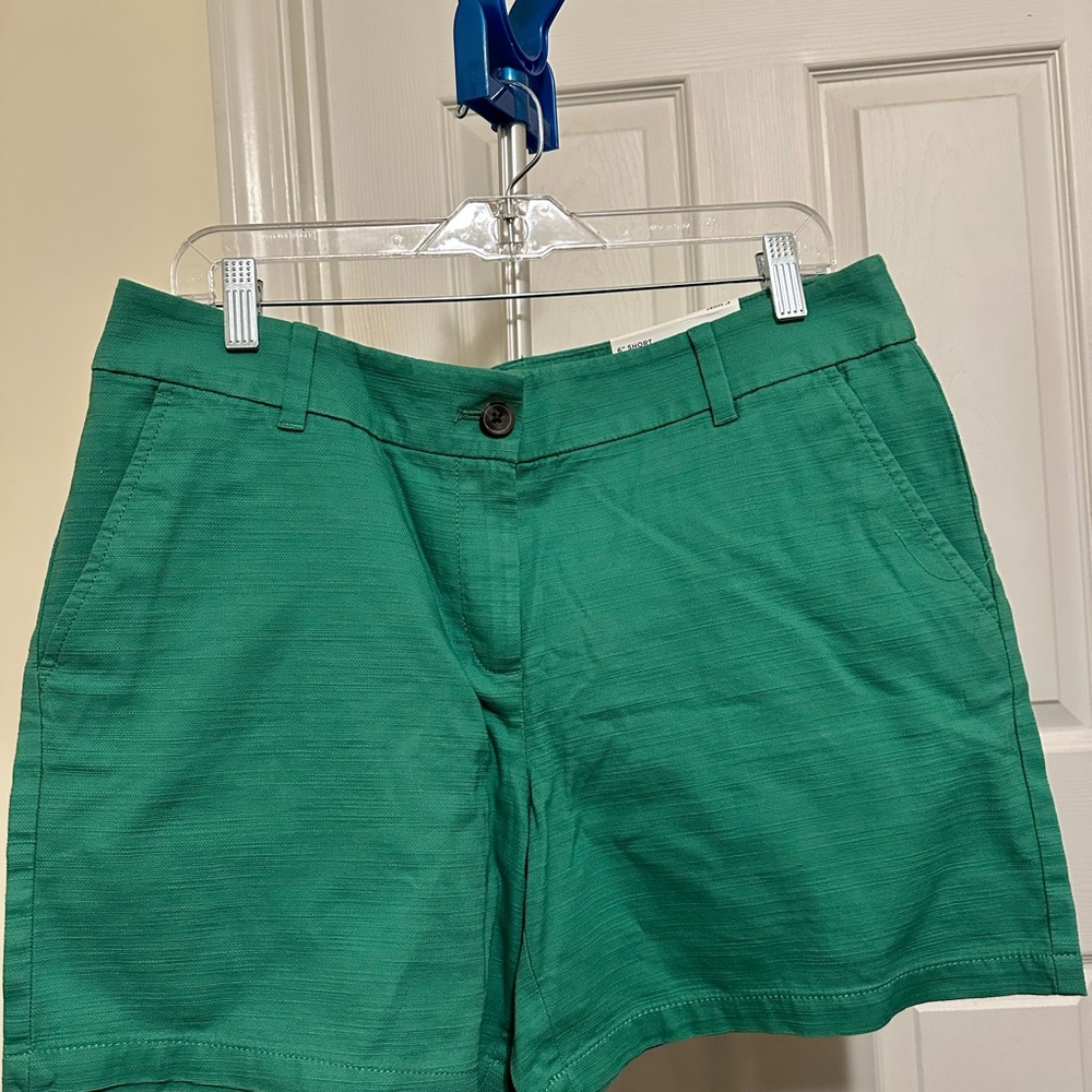 LOFT Green Linen blend shorts